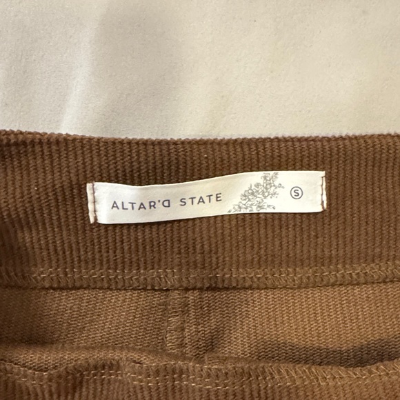Altar'd State Chocolate Brown Corduroy  Skort - Picture 2 of 3